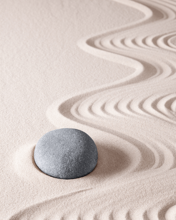 Zen Garden Image Stone in sand